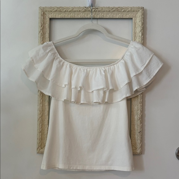 H&M | Cotton White Ruffle Blouse - Picture 2 of 7